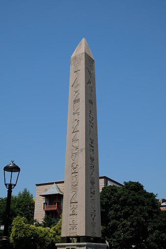 Egyptian obelisk of Ramesses II at Piazza del Popolo (People's Square), Rome, Italy