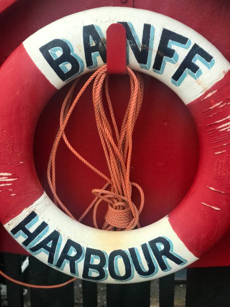 istock Banff Harbour life buoy 1907459025