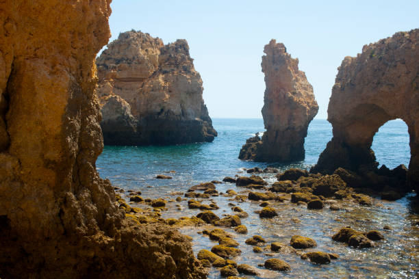 istock Ponta da Piedade cliffs & arches. Travel destination in Europe. 1907464815