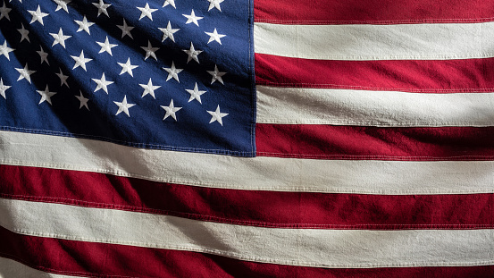 US flag texture. 4th of July and other USA holidays background.
