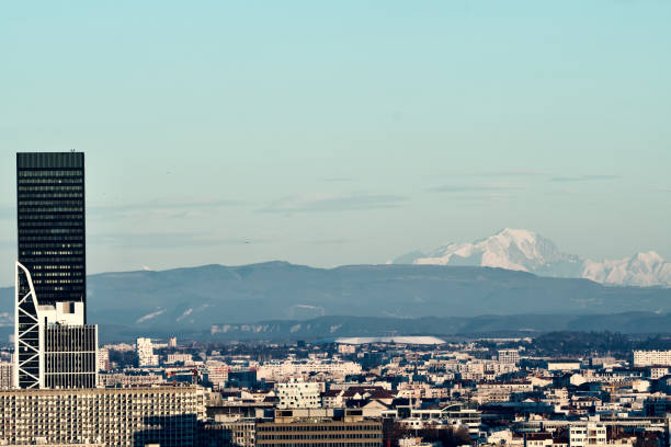 istock French city of Lyon with Mont Blanc. 1907475823