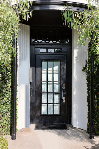 Vintage front door with elegant 1930’s style