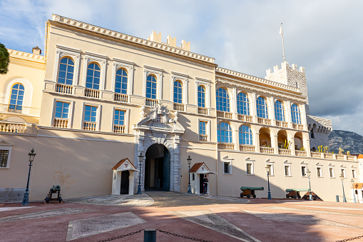 Monaco - December 26, 2023: Palais of prince of Monaco