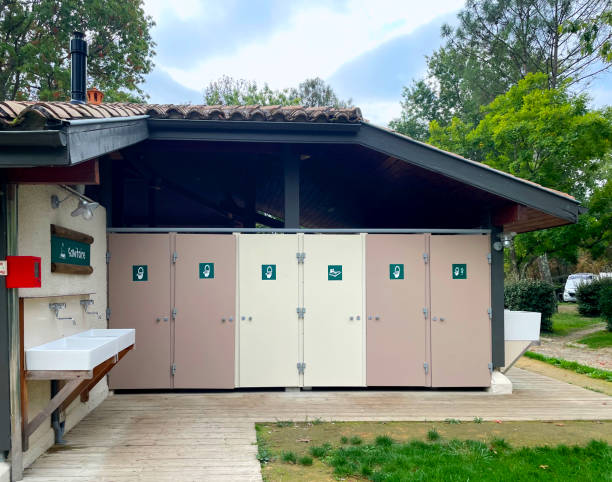 istock Toilet block on a campsite 1907606690