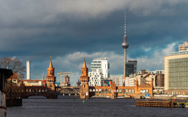 istock Oberbaum Bridge and cityscape of Berlin, Germany 1907618577