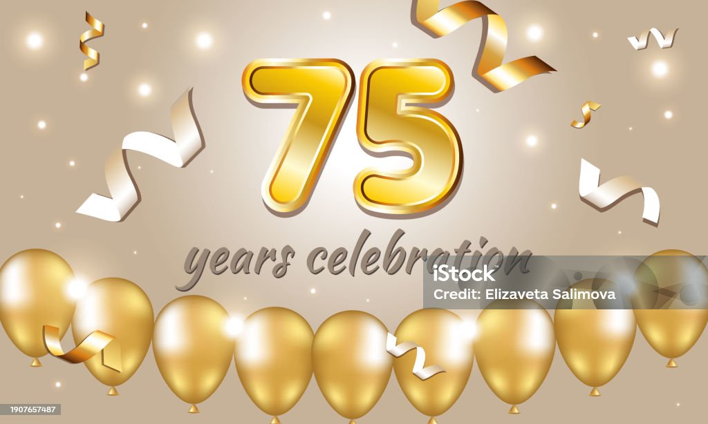 Celebrating Chapter 75 Celebrating The 75th Anniversary Stock Illustration - Download Image ...