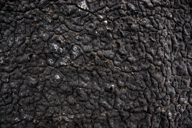 istock Abstract dark crack surface texture. Old dirty scratched background 1907705510