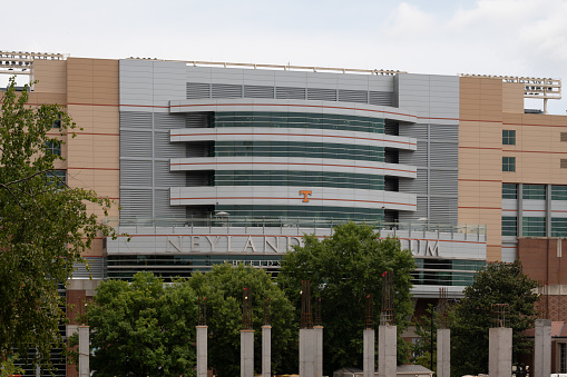 Knoxville, Tennessee, United States - 12 Aug 2023:  Neyland Stadium at the University of Tennessee.