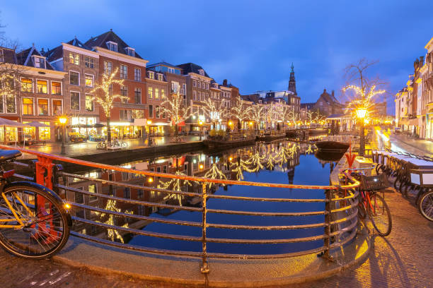 istock Christmas Leiden canal Oude Rijn 1907805739
