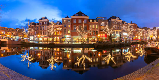 istock Christmas Leiden canal Oude Rijn 1907805741