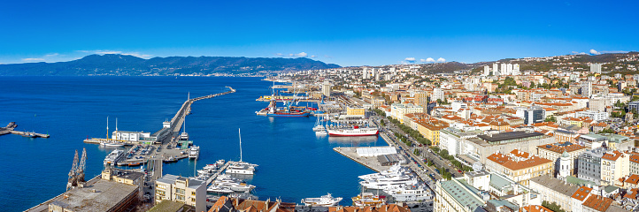 Aerial view of the Rijeka City, Croatia