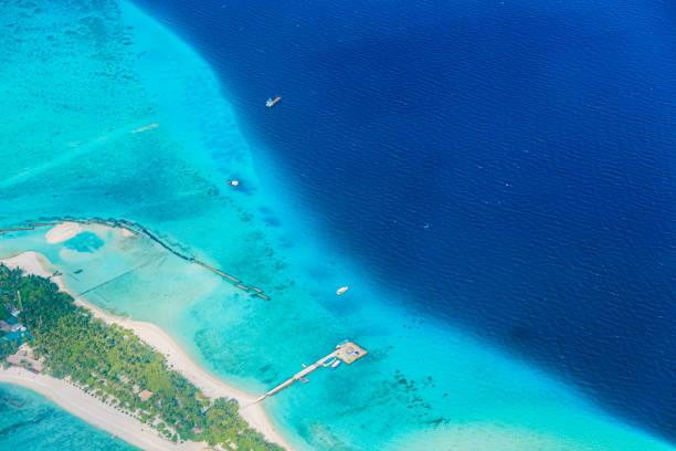 istock Aerial view of Maldives islands 1907832302