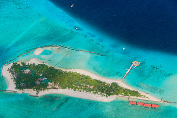 istock Aerial view of Maldives islands 1907832311