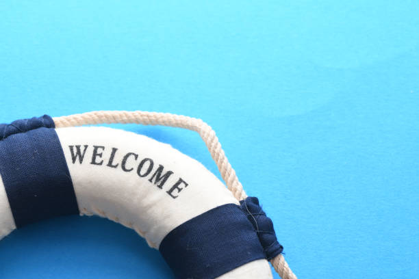 istock WELCOME word on the lifebuoy. 1907889256