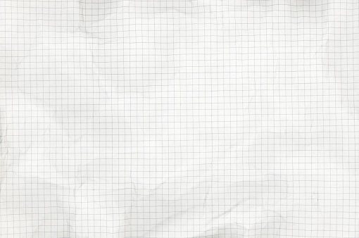 White Checkered Crumpled Paper Background