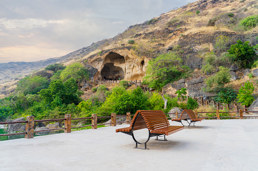 Ain RAZAT Spring, a well-known fresh-water spring and picnic spot close to Salalah. There are several caves at the site as well.