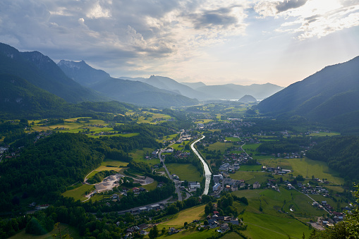 Beautiful view of the village Bad Ischl in Austria.