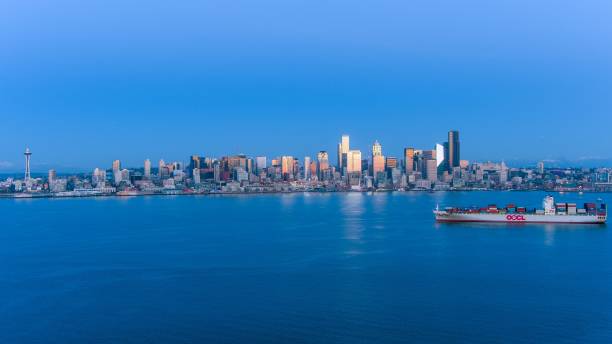istock The Seattle waterfront skyline at sunset in December 1907994769