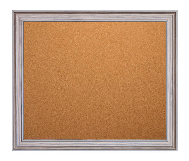 istock Modern gray carved wooden frame cork board, isolated background.  isolated background. with clipping path 1907995296