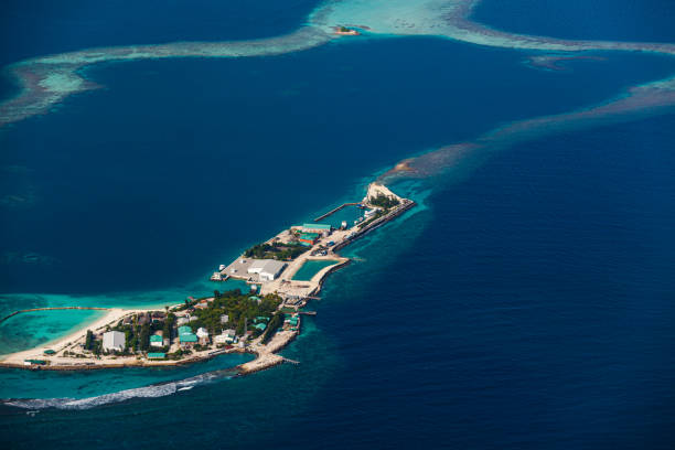 istock Aerial view of Maldives islands 1908002595