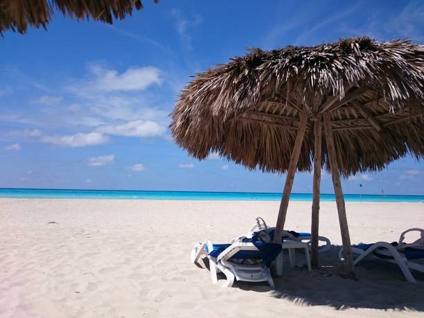 istock Sea view and sun shelter on Varadero beach 1908102030