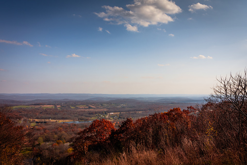 AT trail overlook in High Point State Park in Sussex County on a sunny fall afternoon