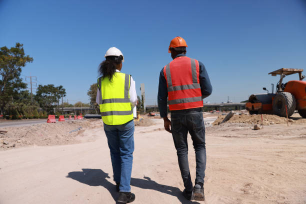 istock Coworkers doing a meeting in a construction site 1908142145