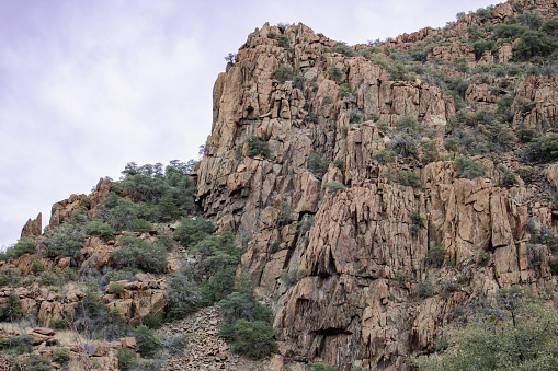 A rocky mountain summit near Jerome, Arizona, USA