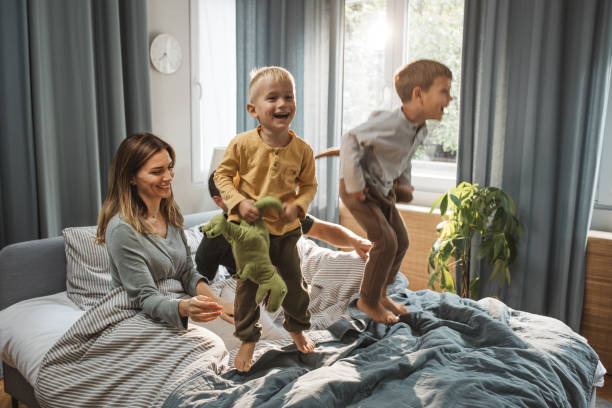 istock Morning routine of young family 1908197980