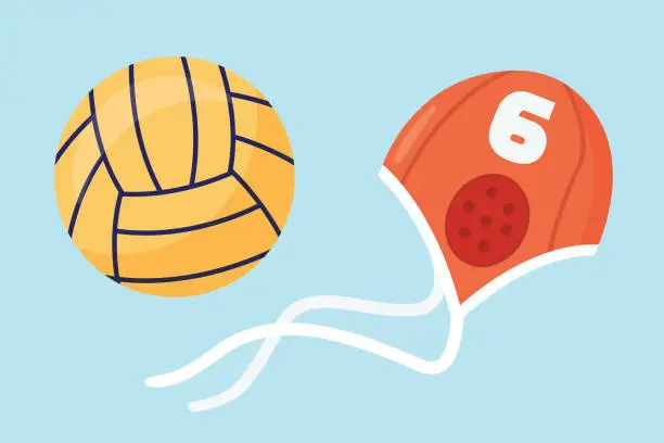 Vector illustration of Water polo gear illustration.