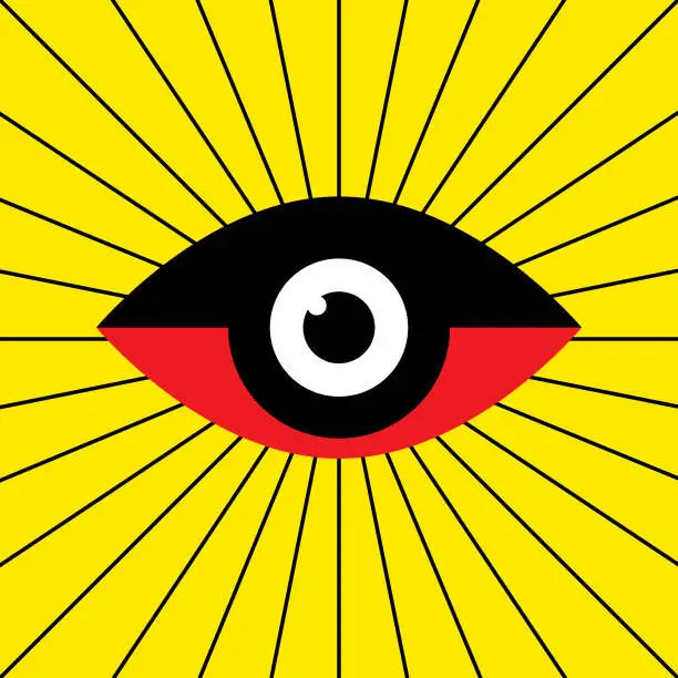 Vector illustration of Staring Graphic Eye