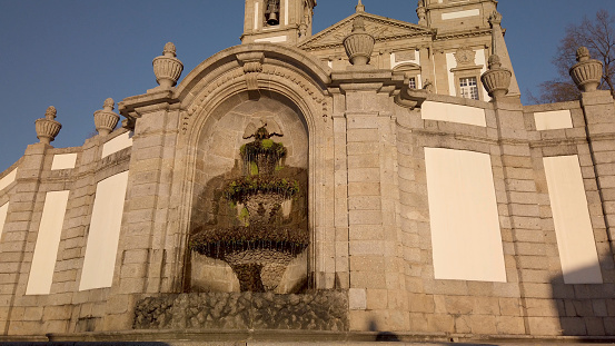 BRAGA, PORTUGAL - CIRCA FEBRUARY 2019: Sanctuary of Bom Jesus do Monte (also known as Sanctuary of Bom Jesus de Braga) is located in Tenoes parish, in the city, county and district of Braga, Portugal.