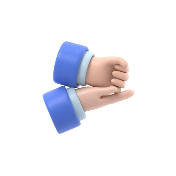 istock HELP gesture asl. Hand gesture,palm and fist. Non-verbal communication. Language gestures. 3d illustration flat design. Hand icon.3D rendering on white background. 1908307843