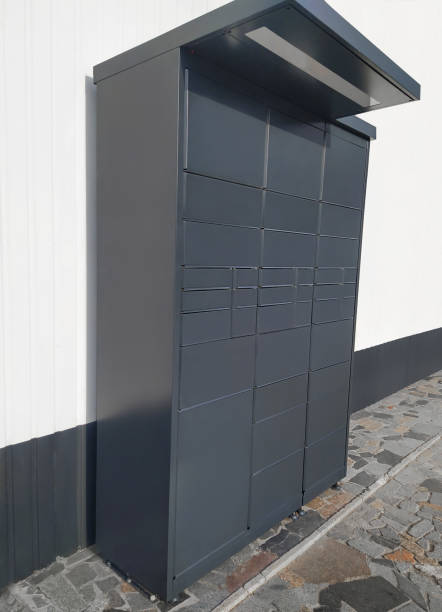 istock Automated postal station. Postal automatic terminal on the street. Self-service. 1908334100