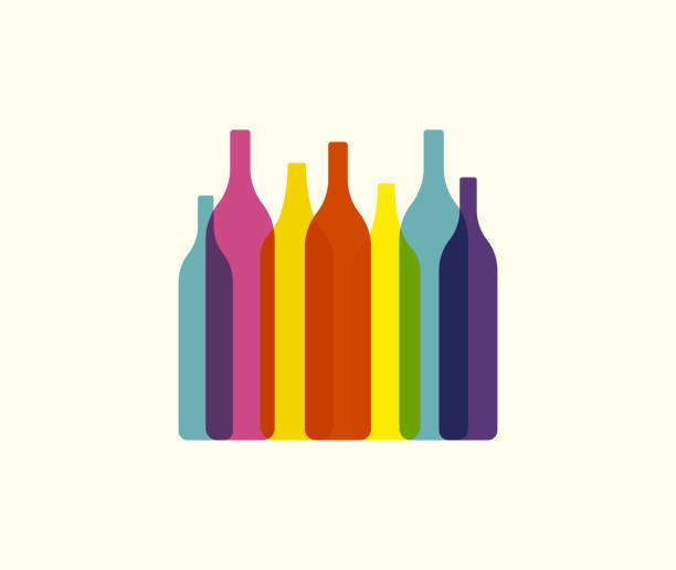 Wine bottles - Illustration vectorielle