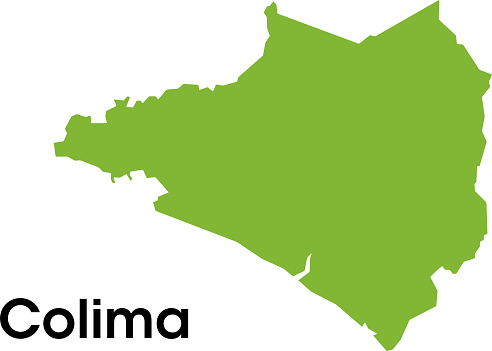 Mapa Colima Sticker Ilustración de Mapa Del Estado De Colima En México y más Vectores ...