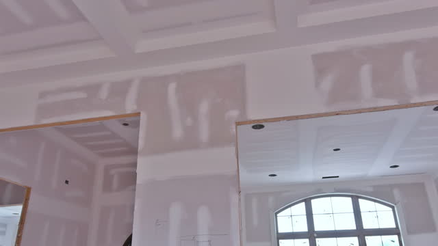 As construction of new house, plastering a drywall have been completed so house is ready to be painted