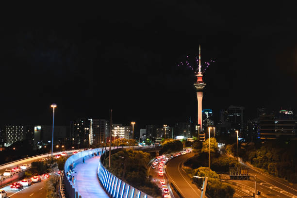 istock Auckland New Year's Eve fireworks from Sky Tower 1908692863