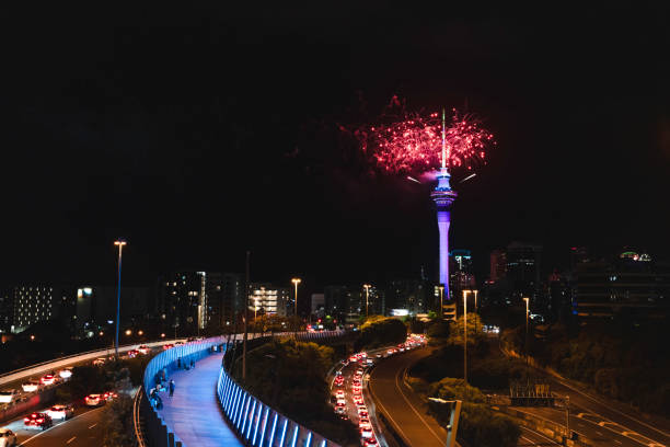 istock Auckland New Year's Eve fireworks from Sky Tower 1908692871
