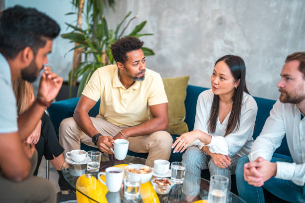 istock Chill Coffee Hangout with Mixed Race Colleagues 1908715460