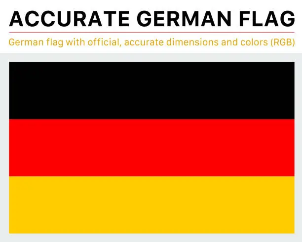 Vector illustration of German Flag (Official RGB Colors, Official Specifications)