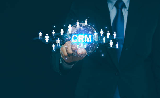 istock Customer relationship management or CRM and Human resources management recruitment employment headhunting 1908840132