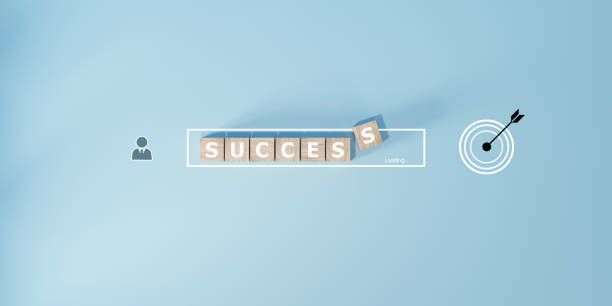istock Completing a task and moving forward to the succuss. woods block step on table with icon Action plan, Goal and target, success and business target concept. 1908871949