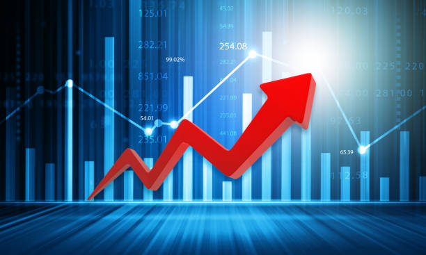 istock Stock Market graph. Market Rises 1908939575