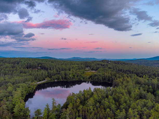 istock dusk sunlight and sky above lake in the mountain 1908944303