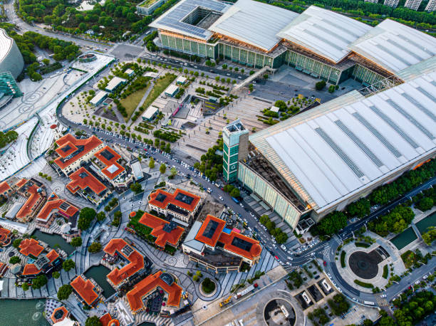 istock Urban evening aerial photography 1908973271