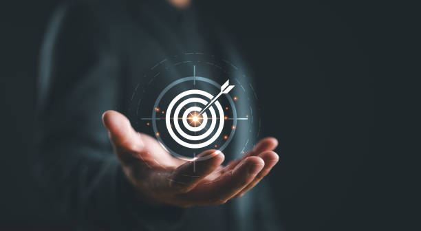 istock Business goals and target. Analytical businessperson planning business growth, strategy digital marketing, profit income, economy, stock market trends and business, technical analysis strategy 1908975382