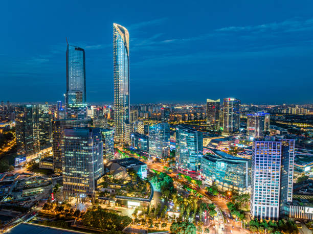 istock Urban Night Scene Aerial Photography 1908984823