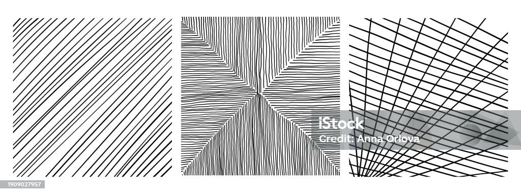 Square Line Texture Background Set Of Textures With Different Squares Patterns Hand Drawn Line Texture ...