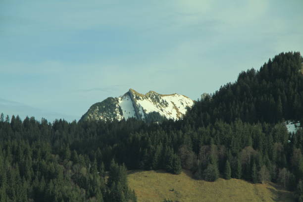 Lake Wagital, Switzerland, beautiful mountain, village of Innerthal and the Wägitalsee dam